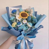 crochet flower bouquet,crochet rose flower bouquet,knitted flower,gifts for her,Graduation Gifts,Graduation Gifts,Mixed bouquet