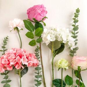 Romantic Bridgerton style DIY floral bouquet arrangement artificial flowers English David Austin roses