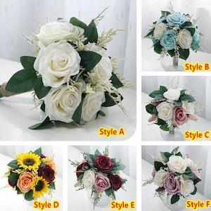 Bridal Bridesmaid Silk flowers Bouquet,wedding bouquets,Wedding Engagement Favors,destination Bouquet,Marriage Bouquet Wedding Accessories