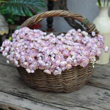Light purple One Bundle Artificial Silk Mini Ranunculus Artificial 6 Stems Silk Ranunculus Buds for wedding home decor