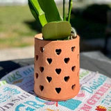 Terracotta Orchid Pot with Holes, indoor planter, garden pot, Mother's day flower gift