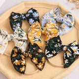 Floral Sunflower Headband | Baby Headband | Hair accessories | Baby Shower Gift | New Baby Gift | Baby Girl Gift | Baby Bow | Baby Turban