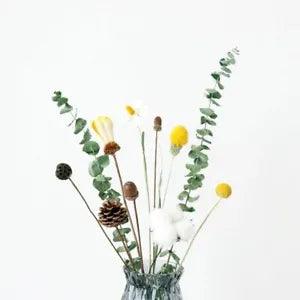 Natural Dried Flowers Dried Eucalyptus Leaf Real Branch Acorn Pine Wheat Wedding
