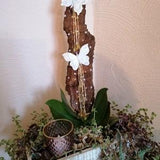 Orchids & plants decoration/skewer butterflies white