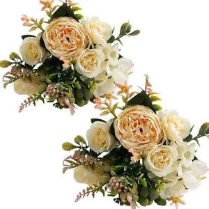 Artificial Flowers, Artificial Peony Silk Flowers Fake Peonies Champagne