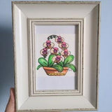 Orginal watercolor painting - orchid - flower - plant - framed - gift