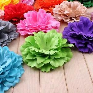 120pcs 11CM Chic Artificial Fabric Peony Flower For Baby Headbands