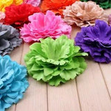 120pcs 11CM Chic Artificial Fabric Peony Flower For Baby Headbands