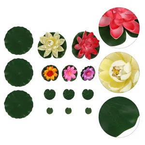 14 Pcs Artificial Lotus Fish Tank Greenery Fake Flower Water Lily Plants