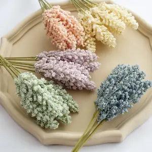 1 Bunch Fall Home Decor Artificial Fake Dried Cereal Flowers Plants For...