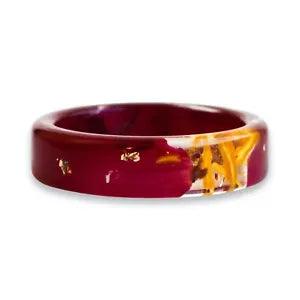 Peony Resin Ring, Nature Inspired Ring with Real Petals Inside, Summer Accessory
