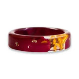 Peony Resin Ring, Nature Inspired Ring with Real Petals Inside, Summer Accessory