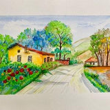 Handpainted Watercolor Original Artwork - Landscape