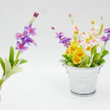 1 pc Miniature Oncidium Orchid Dancing-lady Flower Clay Dollhouse Handmade Decor 1:12 Scale