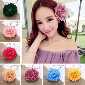 4PCS Peony Hair Clip Clamp Hairpin Prom Party Holiday Wedding Bridal Hair Decor*
