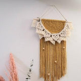 Macrame Wall Hanging / Daisy Sunflower / Boho Home Decor / Bohemian Style / Baby Nursery / Mustard Yellow / Neutral - The MONTE