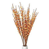 5Pcs 75CM Long Artificial Flower Winter Jasmine Folk Pip Berry Plant Dry Orange
