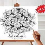 Guest book Alternative Bouquet of Roses Guest Book Alternative Unique Wedding Guest Book Ideas Bouquet of Roses Bouquet of Flowers GuestBook