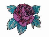 #5076 2-3/8" Pink Peony Flower Embroidery Iron On Appliqu??? Patch