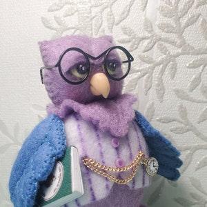 SSC Art doll Strawberry Shortcake Plum Puddling's Pet "Elderberry OWL" merino-wool miniature 3" (75mm)