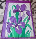 Vintage 1994 National Homecraft Lily, Flower, Spring Flag 29"x42" Purple