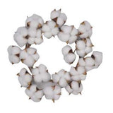 10 Inch Small Wreath of Dried Cotton Flowers Front Door Garland Decor