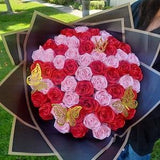 Ramo Buchon Quinceanera ramo eternal roses bouquet birthday gift anniversary gift graduation gifts rosas eternas ramos de regalo