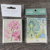Bridge tally cards 12 Caspari Surprise Lilies 12 Echo Design Sardinia Tallies