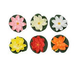 New Mix Color Floating Pond Decor Water Lily Lotus Foam Flower, Small, Set of 6