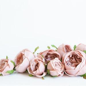 Set of 9 Small to Large Cabbage Roses in Antique Rose Pink -read description- ITEM 01355