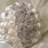 Crystal brooch wedding bouquet- by Crystal wedding uk