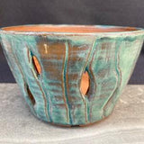 Medium Turquoise Waves Handmade Orchid Planter