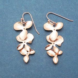 Orchid, Flower, Gold, Silver, Rose gold, Earrings, Birthday, Wedding, Best friends, Sister, Gift, Jewelry