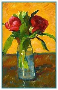 Flowers Vase Peony Still Life by Albert Marquet Counted Cross Stitch Pattern