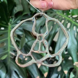 Handmade Large Blue Green Ceramic Phalaenopsis Moth Orchid Christmas Tree Holiday Ornament