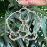 Handmade Large Blue Green Ceramic Phalaenopsis Moth Orchid Christmas Tree Holiday Ornament