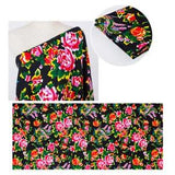 Peony Pattern Flower Fabric Floral Cloth Sewing By The Metre for Padded Coat DIY