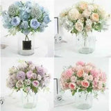 Artificial Silk Peony Fake Flowers Bunch Bouquet Home Wedding Party Decor