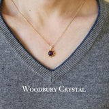 Natural Amethyst sunflower necklaces |925 Sterling silver charm|Dainty crystal necklace |14k gold filled chain |S925 chain necklace
