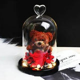 Flower Eternal Rose In Glass Dome Christmas Birthday Valentine Day Gift Romantic