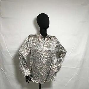 Carnation Printed Silk Blouse