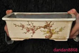 Yixing zisha Pottery glaze peony Peach blossom bird flower Bonsai Potted plants