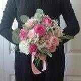 Brightful Bridal Bouquet, Rose, Peony, Elegant Silk Floral Bridal Bouquets, Organic Style Wedding flowers, Bridesmaid, Boutonnieres, Corsage