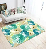 3D Green Peony Flower NAO8644 Game Rug Mat Elegant Photo Carpet Mat Fay
