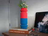 Rib Cinch Vase - 3D Printed Vase, Dried Flower Vase, Modern Eclectic Funky Vase