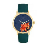 Toff London TLWS-59090 Ladies Orange Lilies Flower Watch
