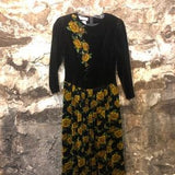 VINTAGE Velvet Sunflower Dress