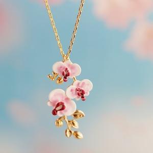 Orchid  necklace flower necklace fairy necklace  mum gift Valentine's day gift christmas gift