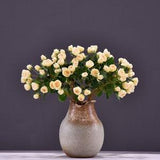 Quality Rose Flower Bud Stem, Artificial Rosa with Foliage, Realistic Ranunculus, Indoor Spray Decor, Home Floral Arrangement, Bouquet Gift