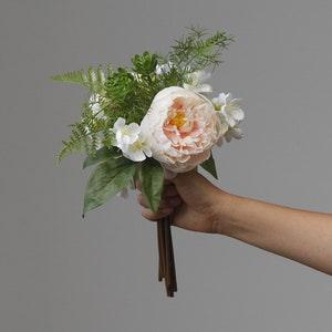 Artificial  Peony Bouquet - Minimalist Fake Flowers for Event, Wedding, Birthday, Home Decoration, DIY - Infinite Flora Autumn Fall